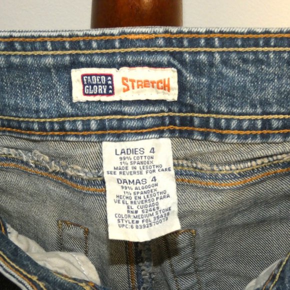 Faded Glory straight leg offset waist denim jeans - Picture 3 of 5